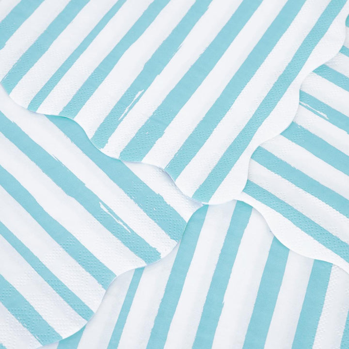 Blue Stripe Large Party Napkins x 16 | Meri Meri party napkins Blue Stripe Large Party Napkins x 16