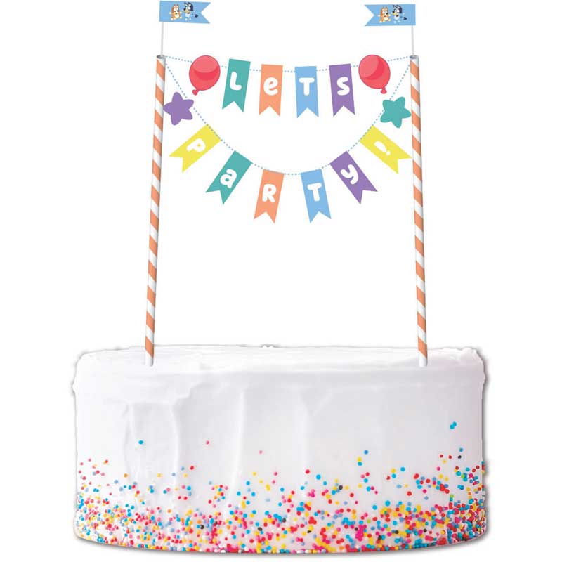 Bluey Bunting Cake Topper Set | Little Big Party Party Decorations Bluey Bunting Cake Topper Set