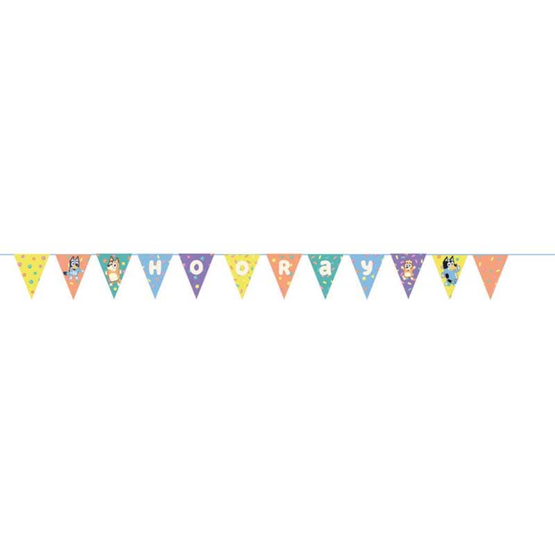 Bluey Hooray Paper Flag Banner | Little Big Party Party Decorations Bluey Hooray Paper Flag Banner