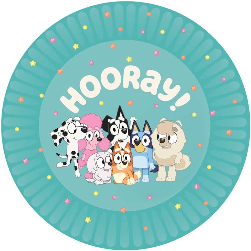 Bluey Party Plates Pack of 8 | Little Big Party Party Tableware Bluey Party Plates - Pack of 8 (9 Inch)