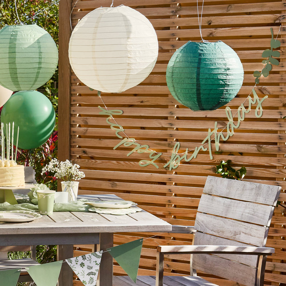 Botanical 'Happy Birthday' Party Banner Bunting Botanical 'Happy Birthday' Party Banner