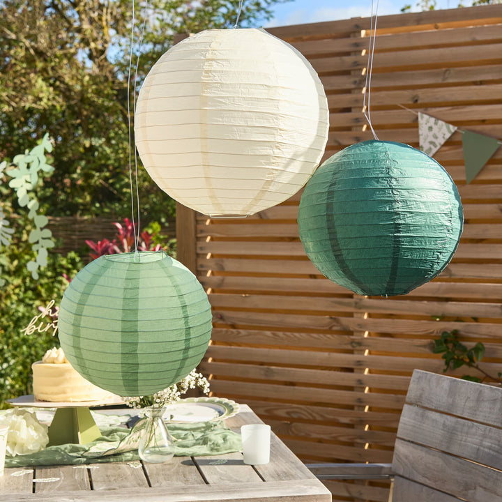 Botanical Party Paper Lantern Hanging Decorations - Pack of 3 Hanging Decoration Botanical Party Paper Lantern Hanging Decorations - Pack of 3