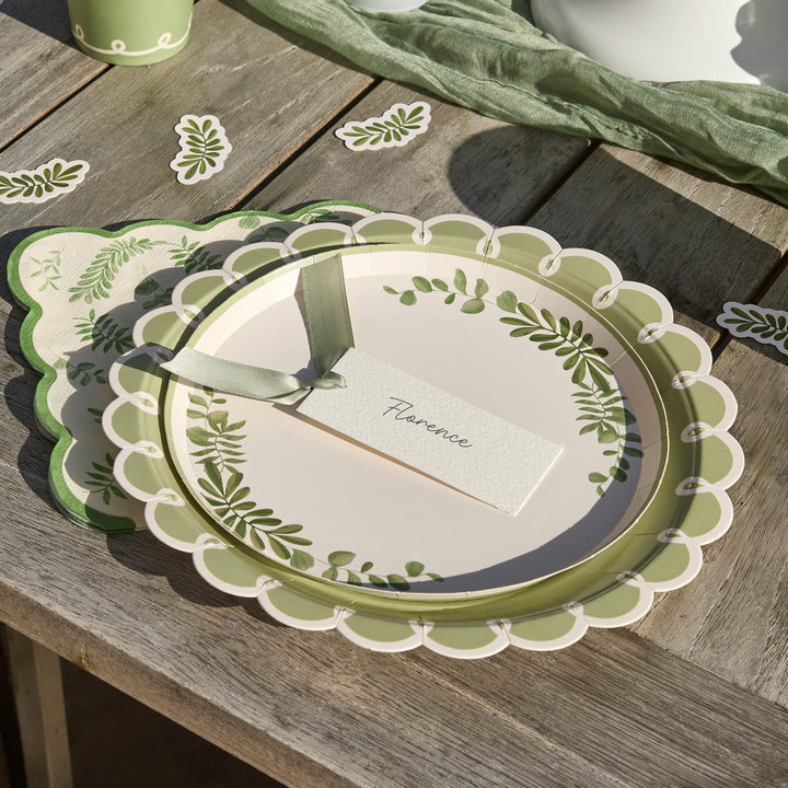 Botanical Party Place Cards with Satin Knot x 8 place cards Botanical Party Place Cards with Satin Knot x 8