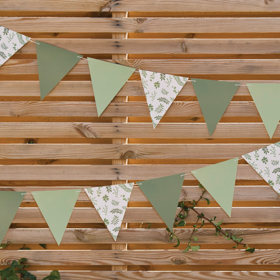 Botanical Sage Green Bunting - 2.5m Bunting Botanical Sage Green Bunting - 2.5m