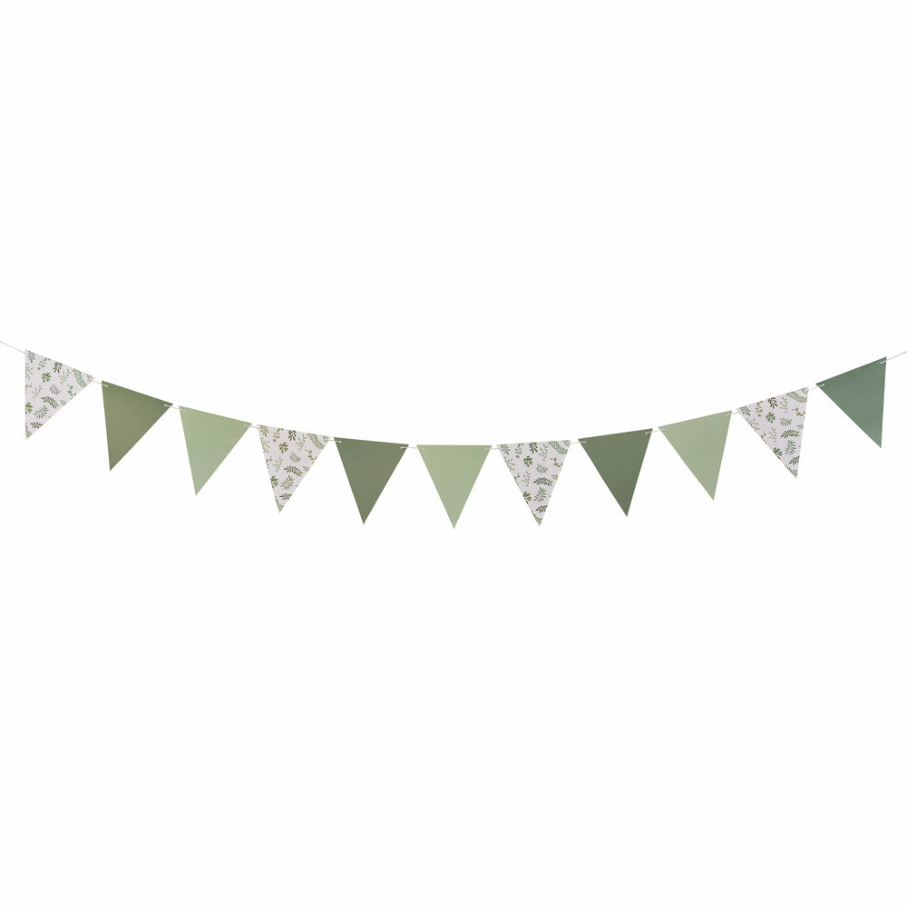 Botanical Sage Green Bunting - 2.5m Bunting Botanical Sage Green Bunting - 2.5m