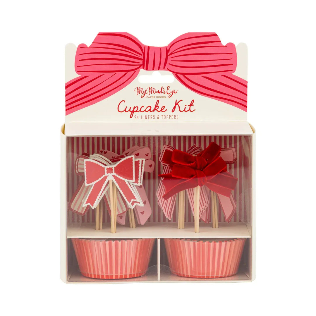 Bow Cupcake and Topper Kit x 24 Cupcake Toppers Bow Cupcake and Topper Kit x 24