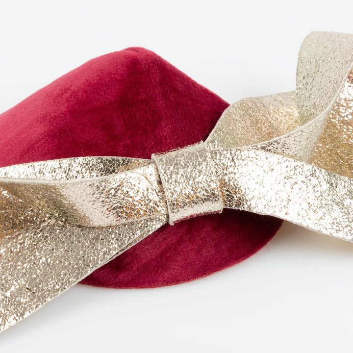 Bow Hat Christmas Hair Clip | Meri Meri Christmas Party Party Accessories Bow Hat Christmas Hair Clip