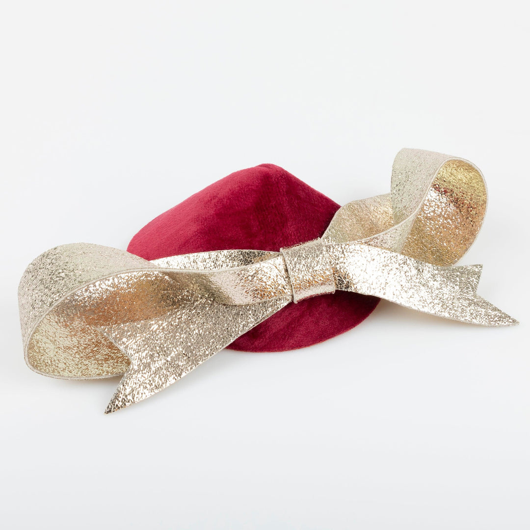 Bow Hat Christmas Hair Clip | Meri Meri Christmas Party Party Accessories Bow Hat Christmas Hair Clip