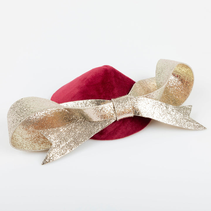 Bow Hat Christmas Hair Clip | Meri Meri Christmas Party Party Accessories Bow Hat Christmas Hair Clip
