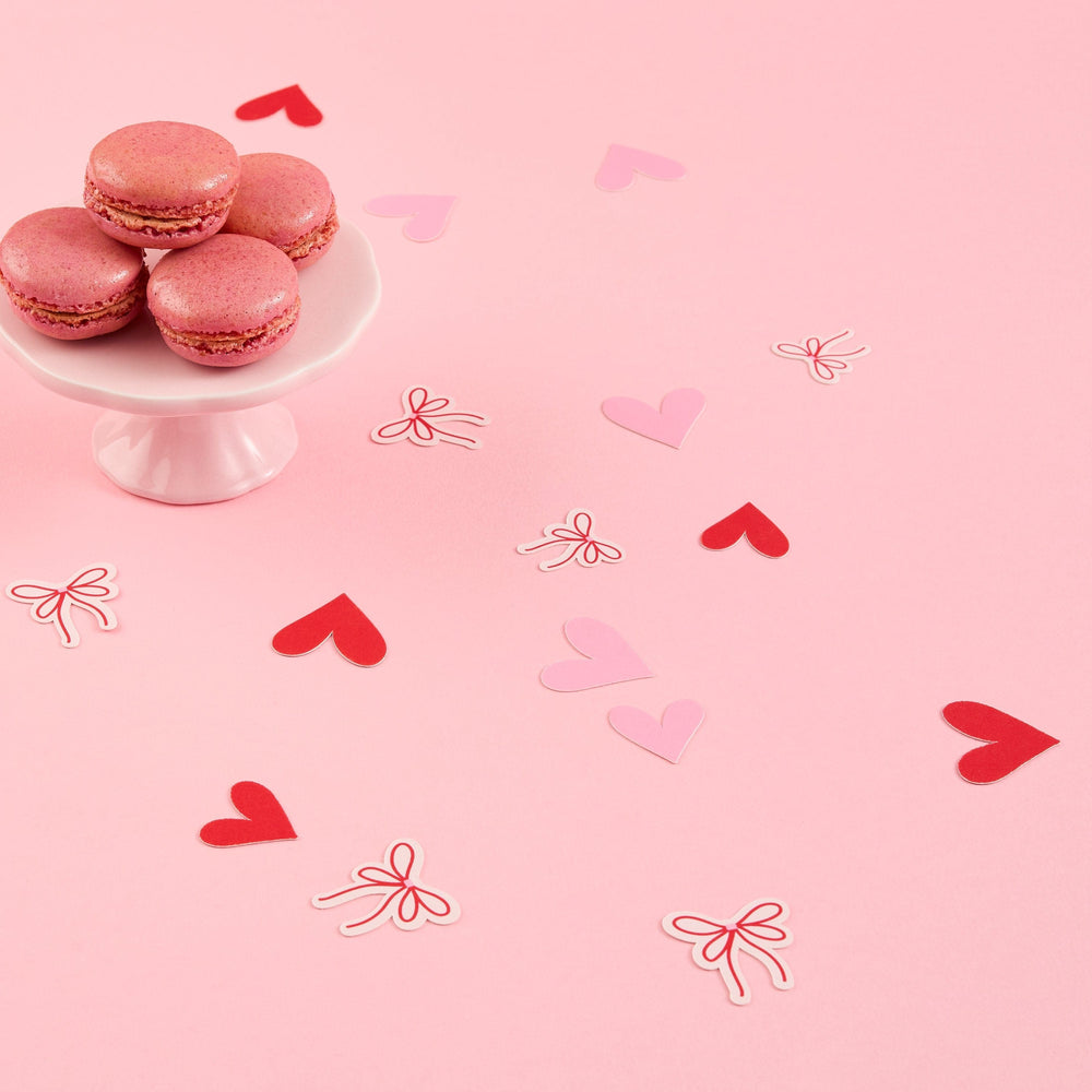 Bow & Heart Table Scatter - 14g Confetti Bow & Heart Table Scatter - 14g