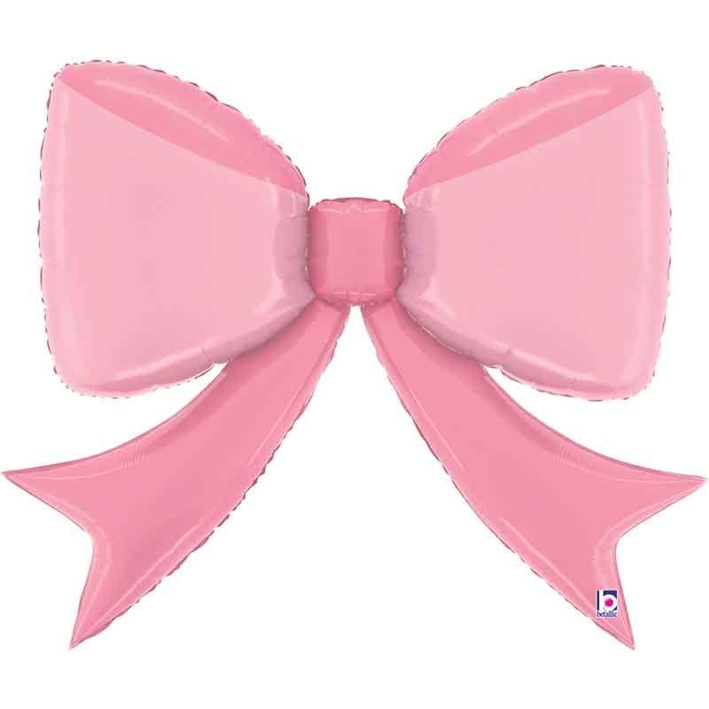 Bow Party - Giant Pink Bow Foil Balloon - 44 inch Balloons Pink Bow Foil Balloon - 44 inch