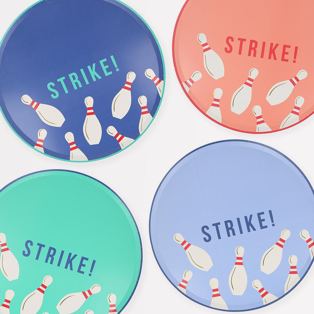 Bowling Dinner Party Plates x 8 | Meri Meri party plates Bowling Dinner Party Plates x 8