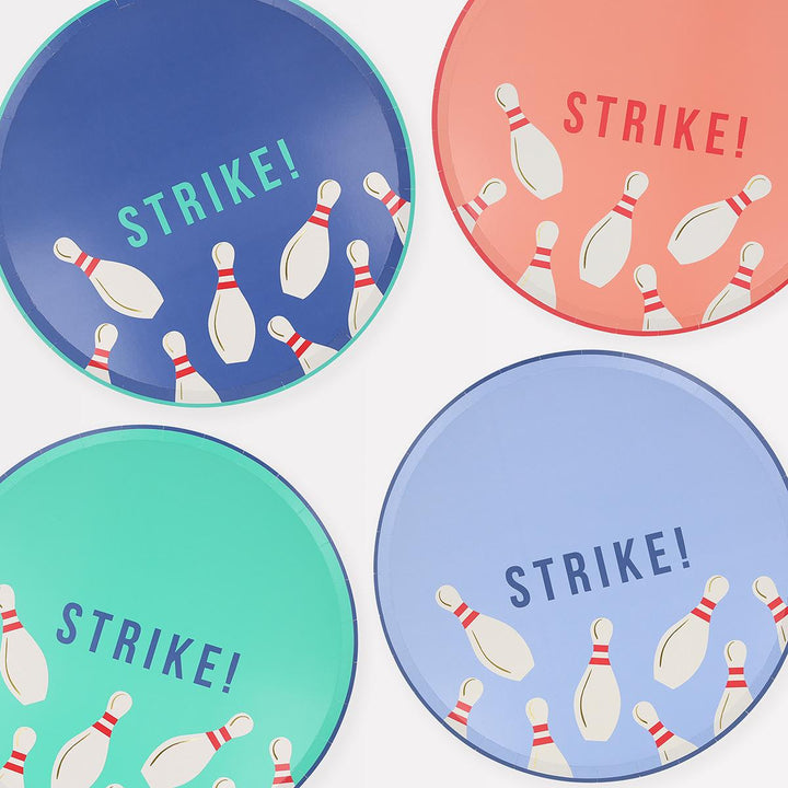 Bowling Dinner Party Plates x 8 | Meri Meri party plates Bowling Dinner Party Plates x 8
