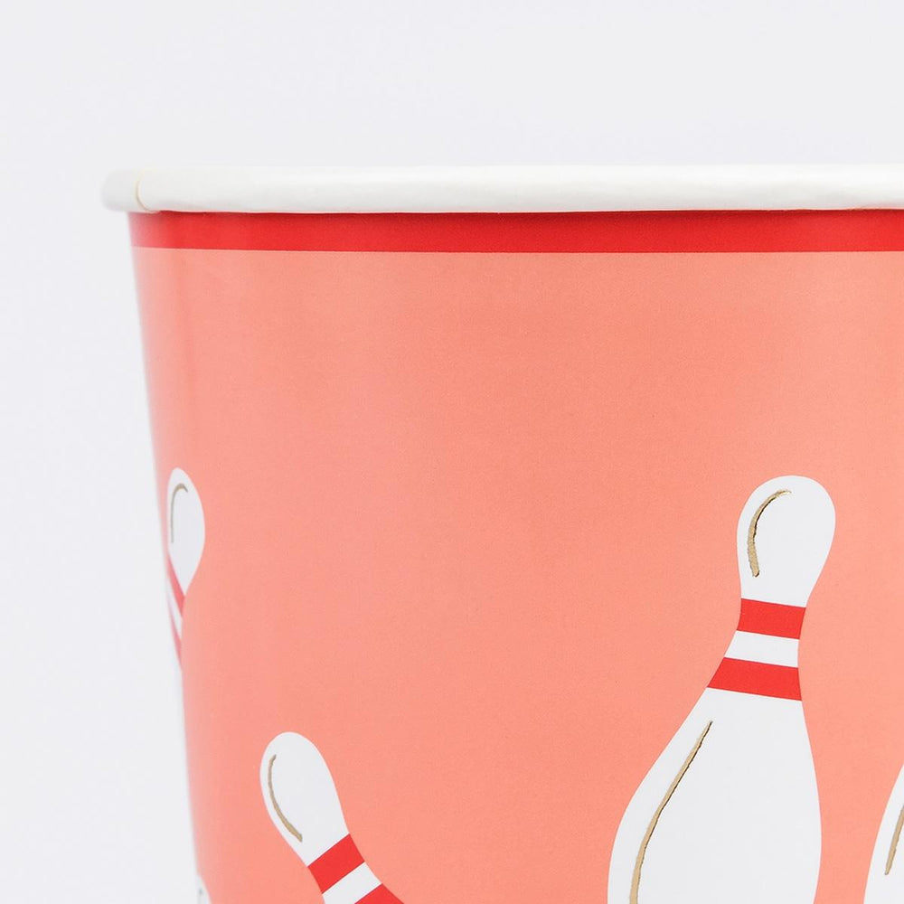 Bowling Party Cups x 8 | Meri Meri Birthday Party party cups Bowling Party Cups x 8