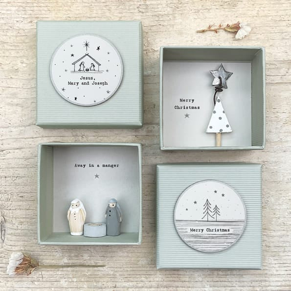 Boxed Christmas Card Away In A Manger | East of India Greetings Card East of India Boxed Christmas Card - Away In A Manger