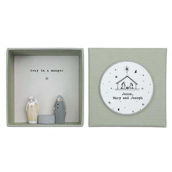 Boxed Christmas Card Away In A Manger | East of India Greetings Card East of India Boxed Christmas Card - Away In A Manger