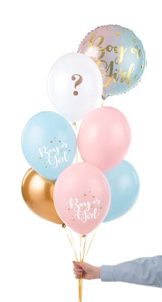 Boy or Girl Gender Reveal Balloon Bundle 6 Pack - Party Deco Balloons Boy or Girl Gender Reveal Balloon Bundle - 6 Pack