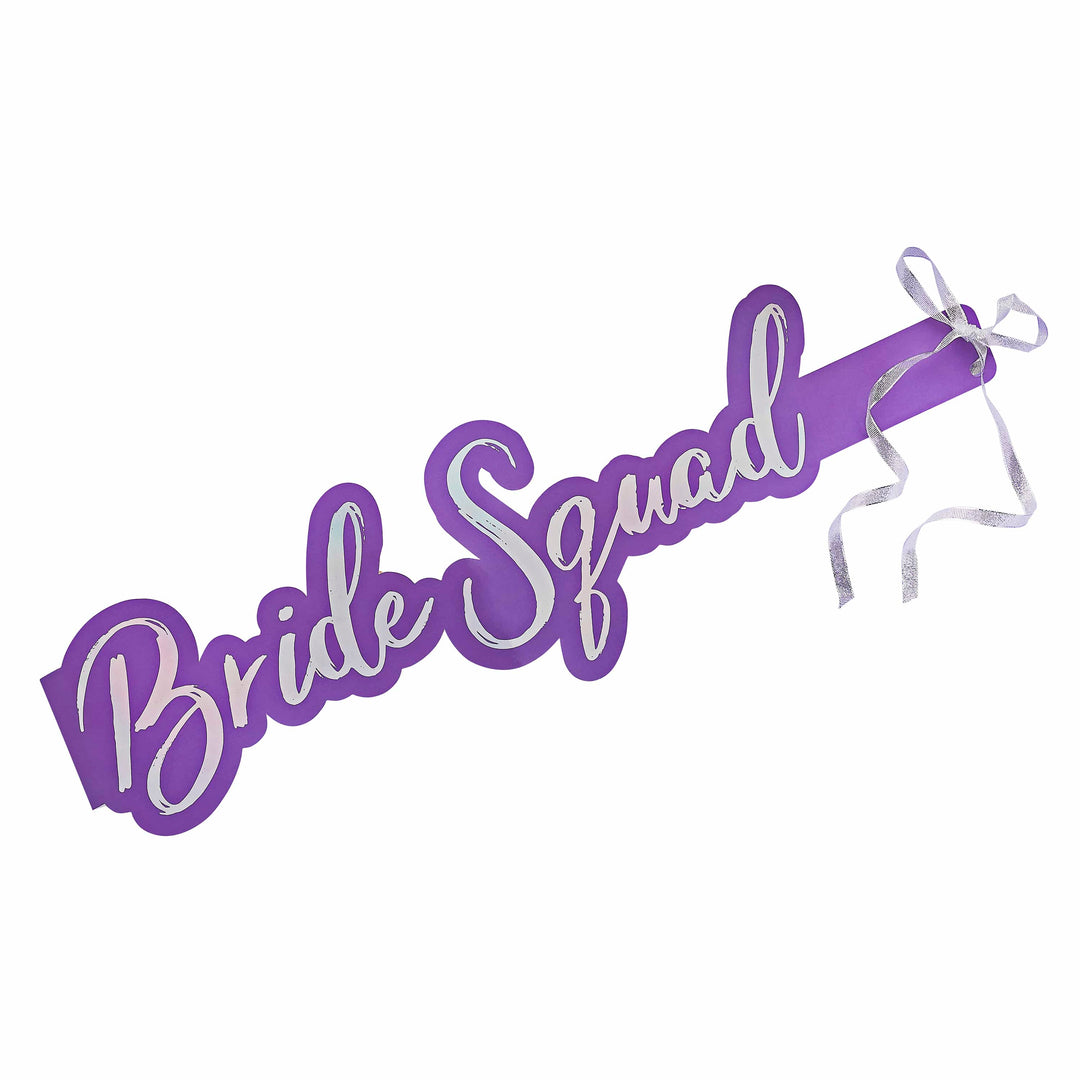Bride Squad Hen Party Sashes - Pack of 5 | Hen Party Supplies UK Party Accessories Bride Squad Hen Party Sashes - Pack of 5