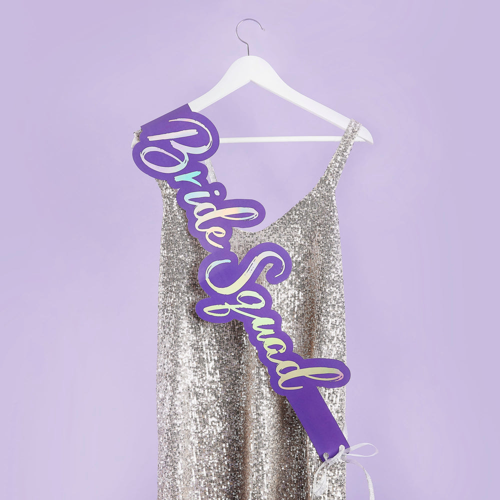 Bride Squad Hen Party Sashes - Pack of 5 | Hen Party Supplies UK Party Accessories Bride Squad Hen Party Sashes - Pack of 5