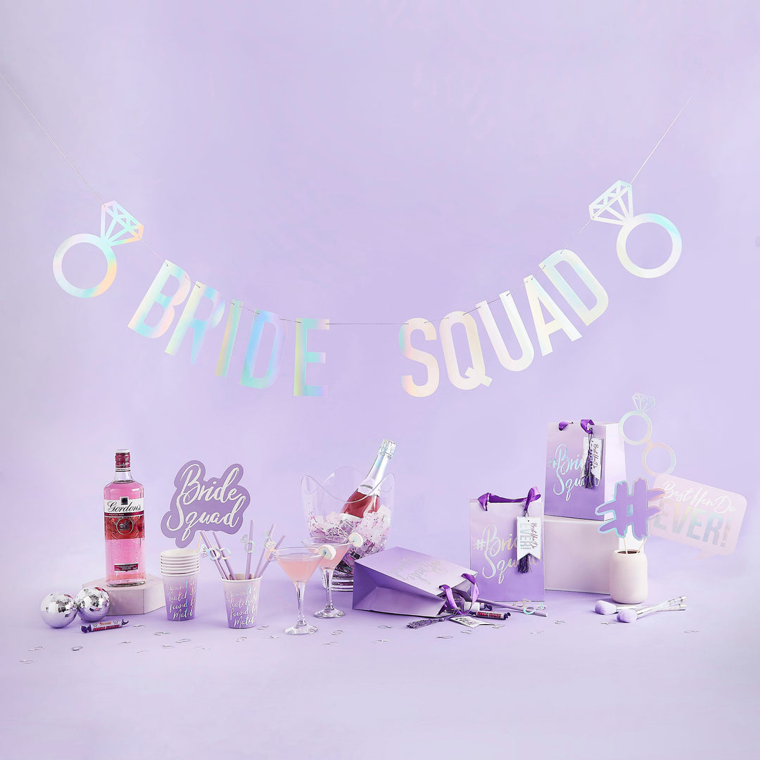 Bride Squad Hen Party Sashes - Pack of 5 | Hen Party Supplies UK Party Accessories Bride Squad Hen Party Sashes - Pack of 5