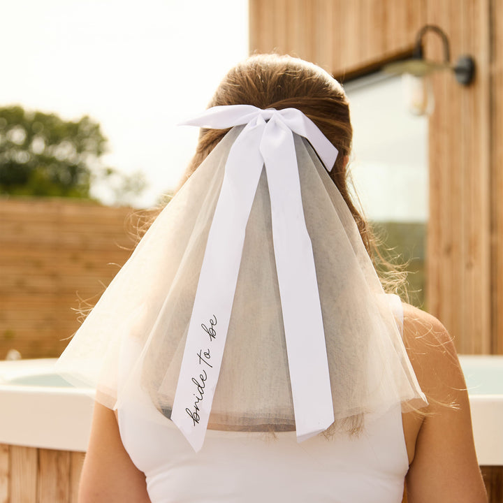 Bride To Be Bridal Bow Veil | Hen Party Supplies UK Party Accessories Bride To Be Bridal Bow Veil