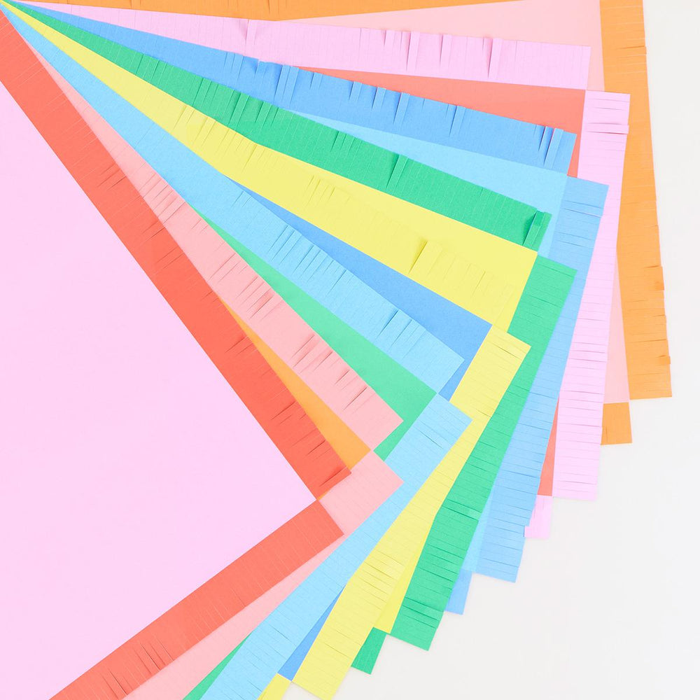 Bright Fringed Paper Party Placemats x 12 | Meri Meri Placemats Bright Fringed Paper Party Placemats x 12