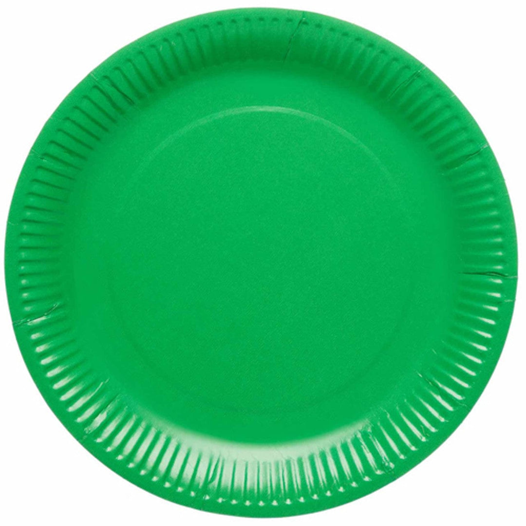 Disposable Plates Bright Green Large Paper Party Plates x 8