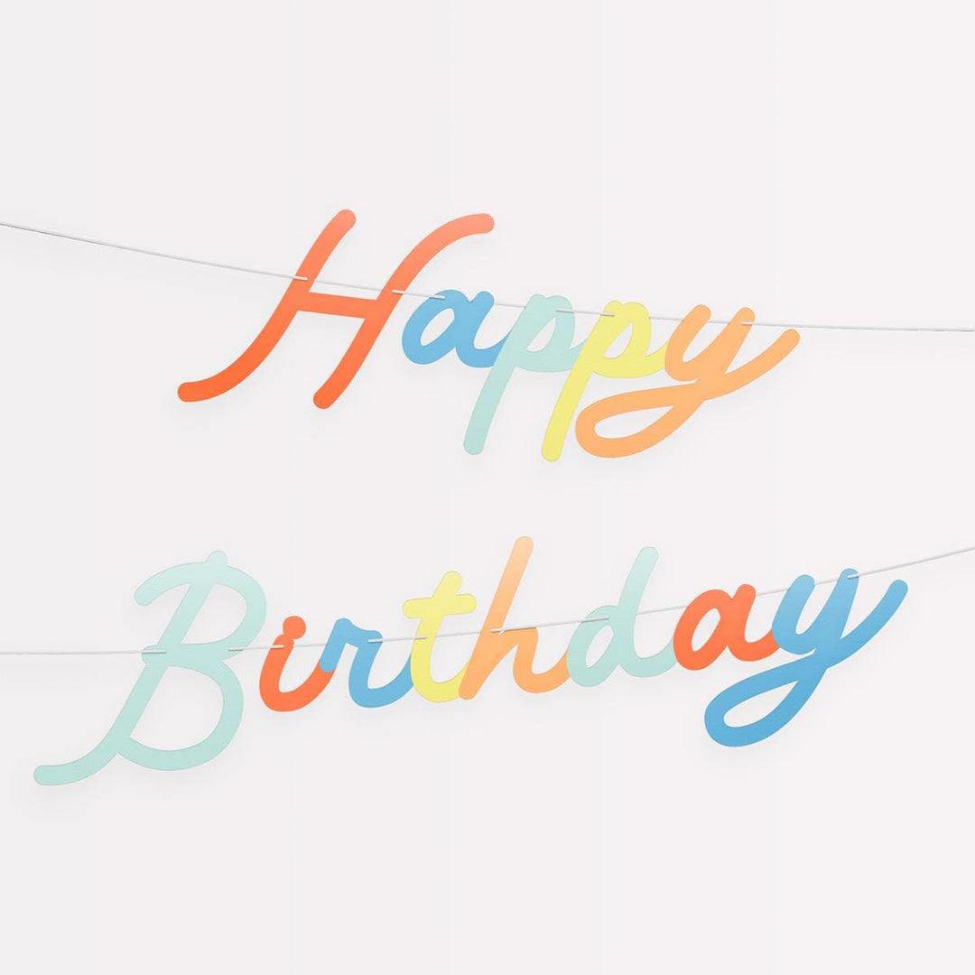 Bright Personalisable Birthday Party Garland Set | Meri Meri Birthday Party Bunting Bright Personalisable Birthday Party Garland Set