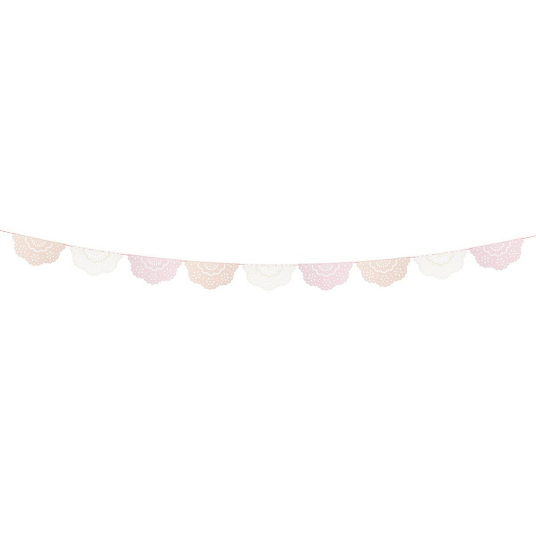 Broderie Anglaise Lace Multi Pennant Party Garland Bunting Broderie Anglaise Lace Multi Pennant Party Garland