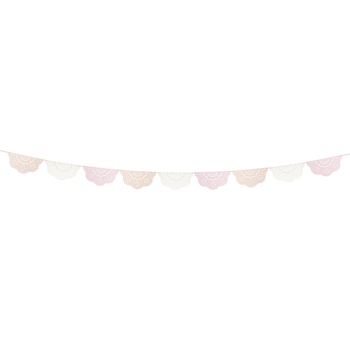 Broderie Anglaise Lace Multi Pennant Party Garland Bunting Broderie Anglaise Lace Multi Pennant Party Garland