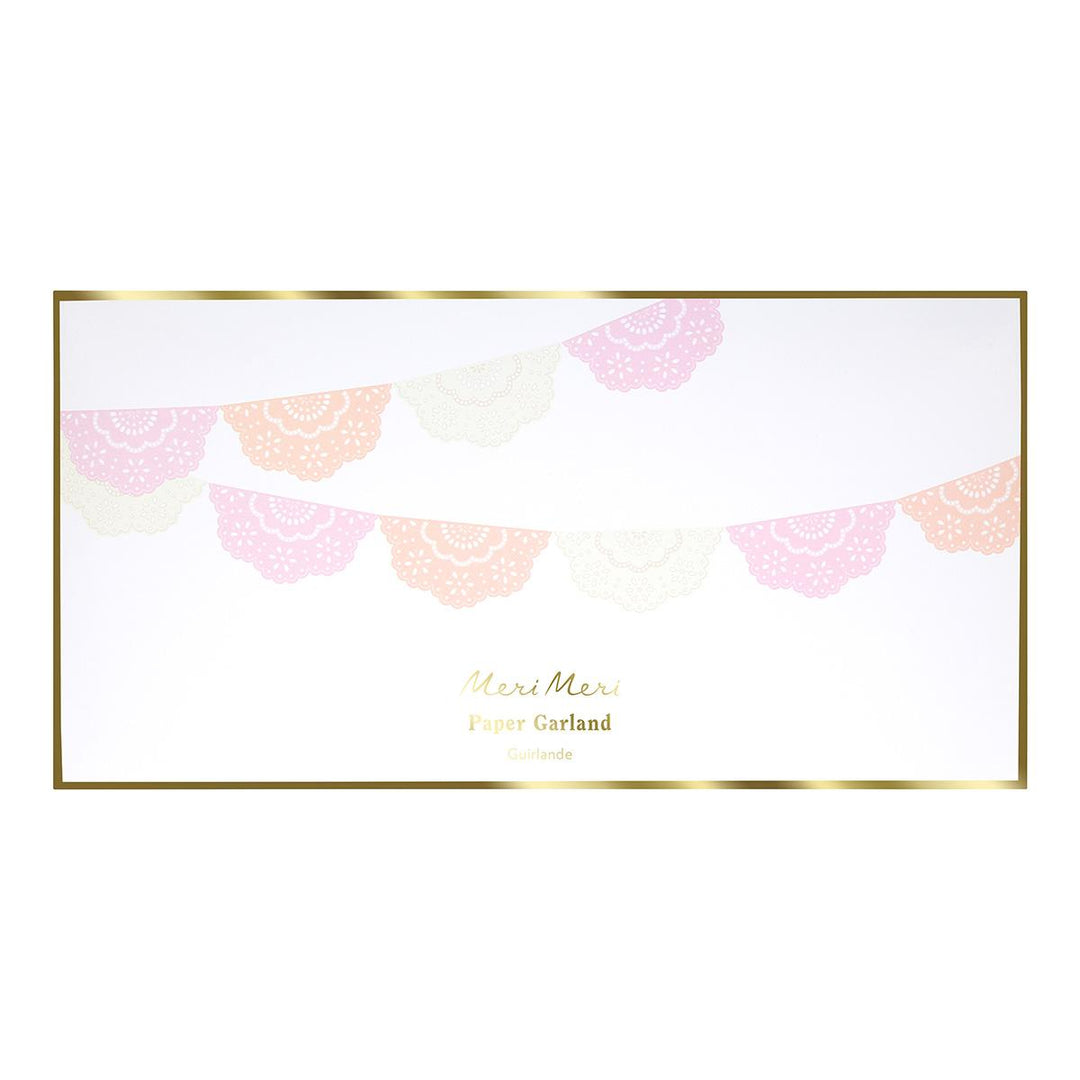 Broderie Anglaise Lace Multi Pennant Party Garland Bunting Broderie Anglaise Lace Multi Pennant Party Garland