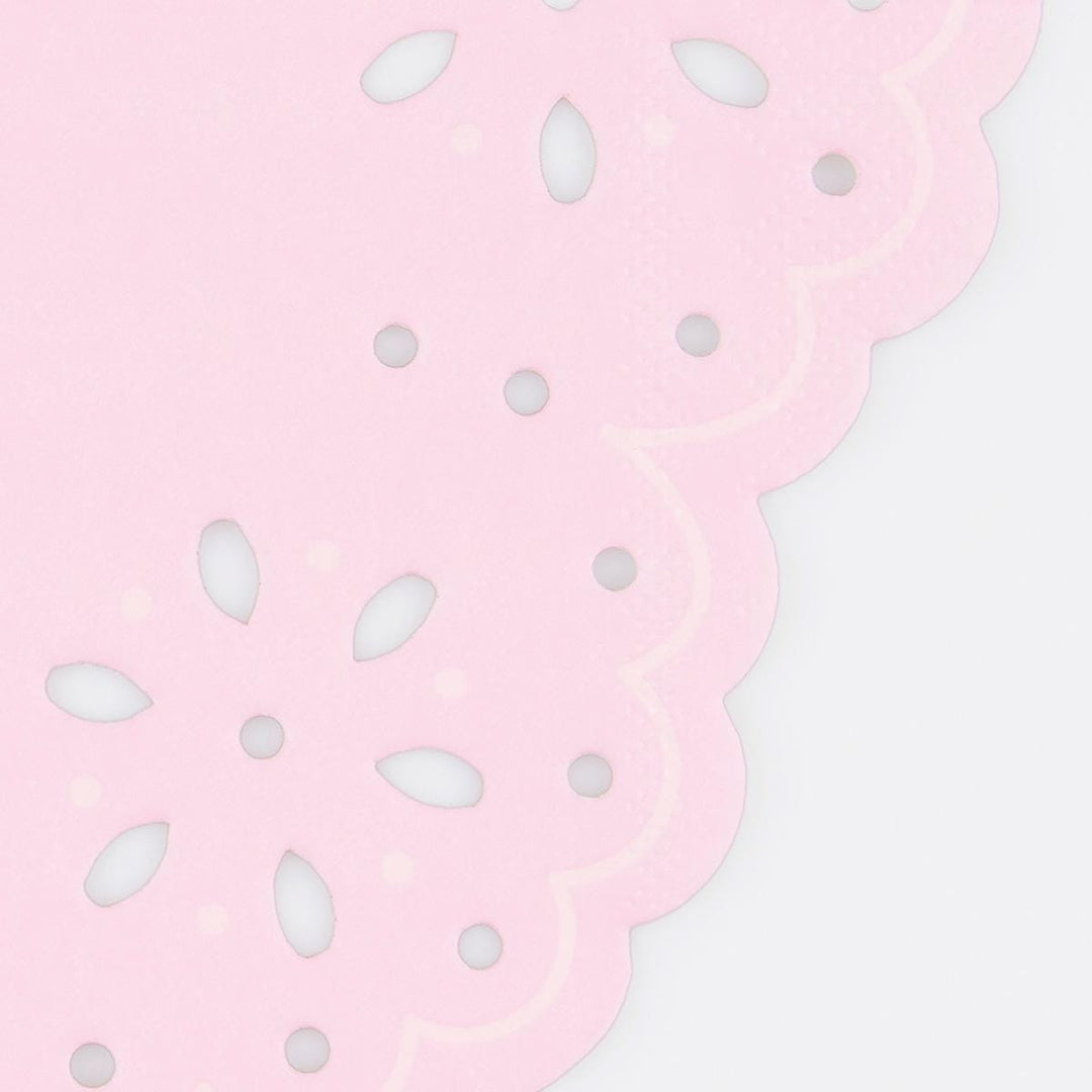 Broderie Anglaise Lace Small Party Napkins x 16 | Meri Meri party napkins Broderie Anglaise Lace Small Party Napkins x 16
