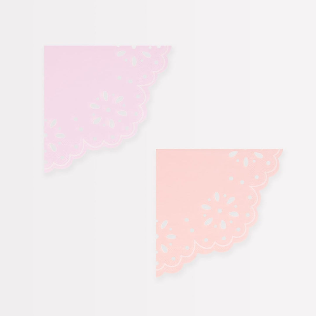 Broderie Anglaise Lace Small Party Napkins x 16 | Meri Meri party napkins Broderie Anglaise Lace Small Party Napkins x 16