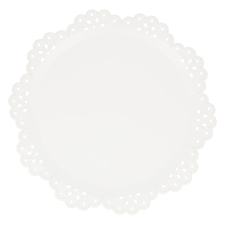 Broderie Anglaise Lace White Dinner Party Plates x 8 | Meri Meri party plates Broderie Anglaise Lace White Dinner Party Plates x 8