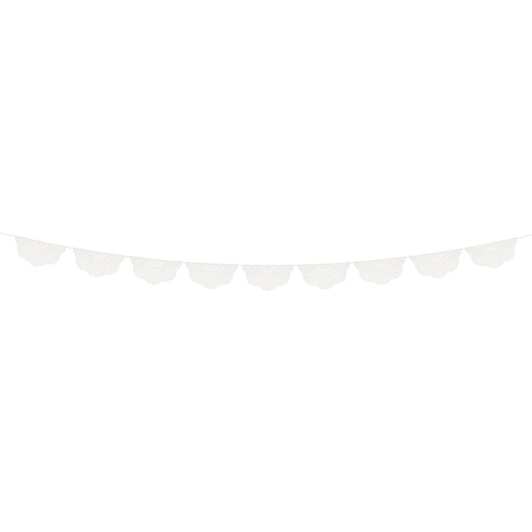 Broderie Anglaise Lace White Pennant Party Garland Bunting Broderie Anglaise Lace White Pennant Party Garland