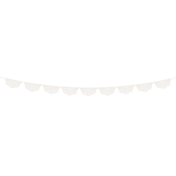 Broderie Anglaise Lace White Pennant Party Garland Bunting Broderie Anglaise Lace White Pennant Party Garland