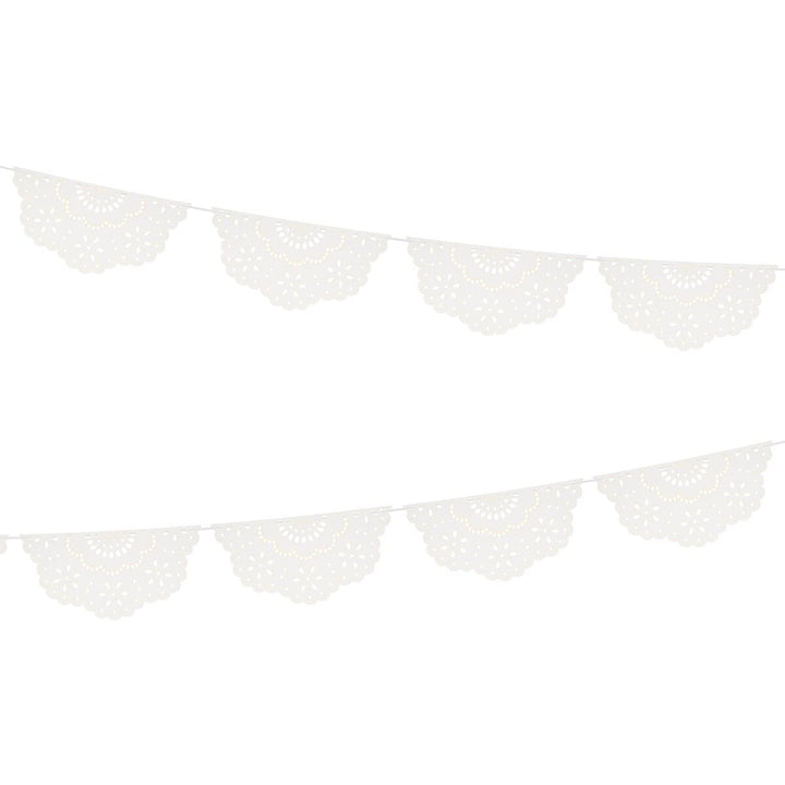 Broderie Anglaise Lace White Pennant Party Garland Bunting Broderie Anglaise Lace White Pennant Party Garland