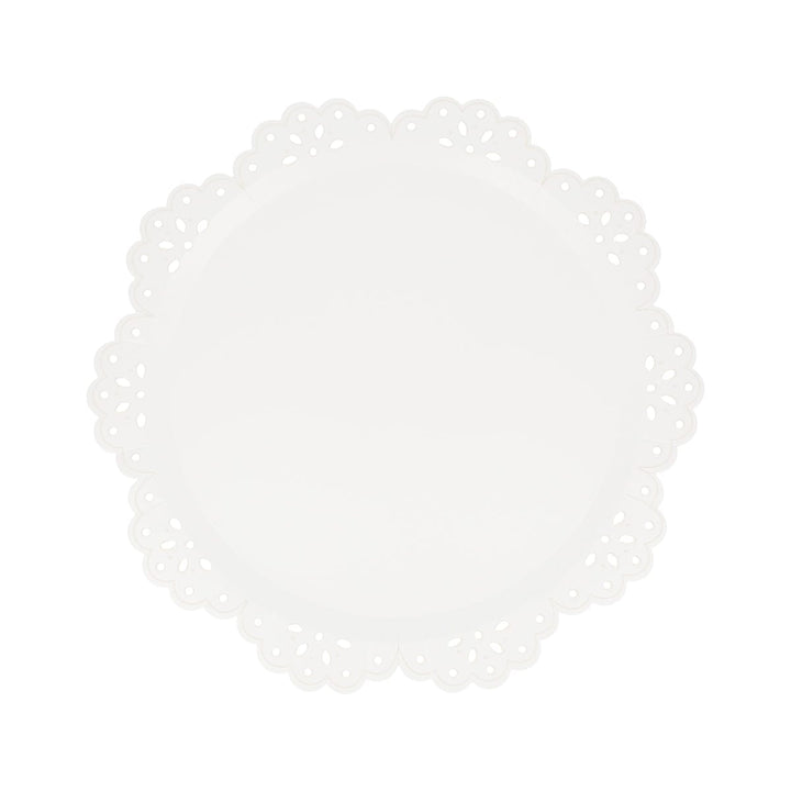 Broderie Anglaise Lace White Side Party Plates x 8 | Meri Meri party plates Broderie Anglaise Lace White Side Party Plates x 8