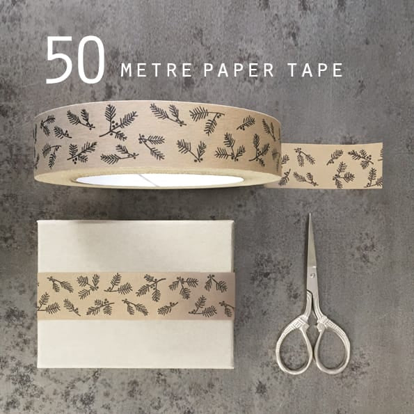 Brown Paper Gift Tape, Berries | East of India Gift Wrap East of India Brown Paper Gift Tape - Berries