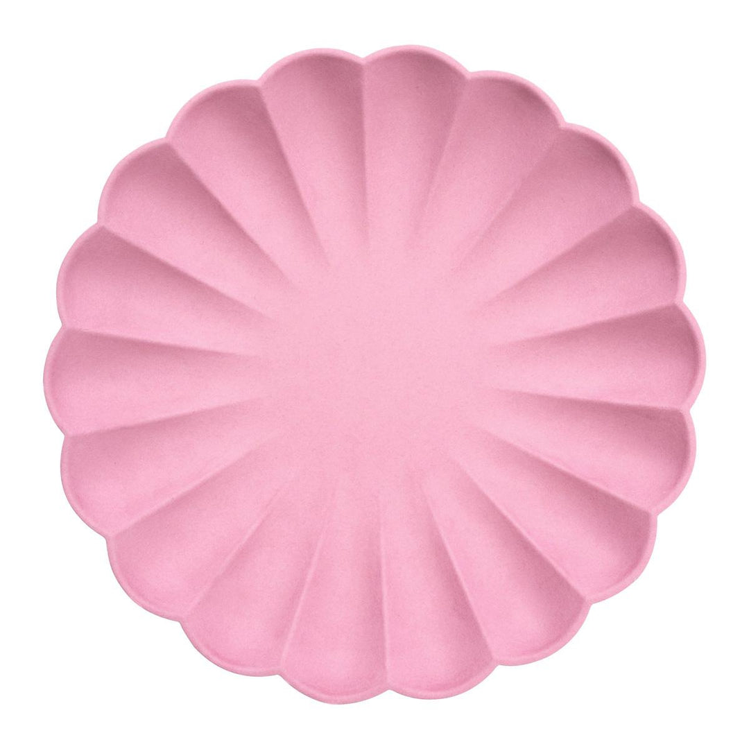 Bubblegum Pink Compostable Large Party Plates x 8 | Meri Meri party plates Bubblegum Pink Compostable Large Party Plates x 8