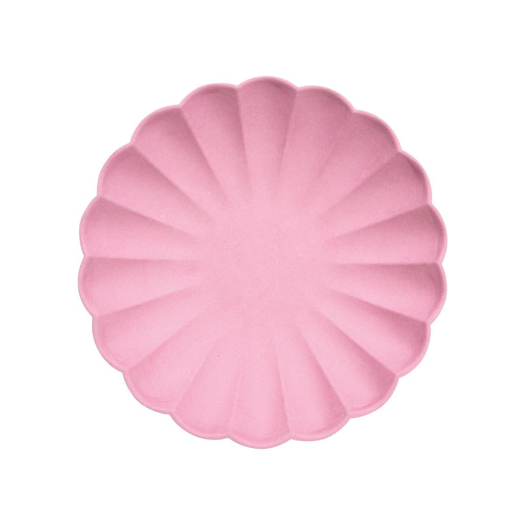 Bubblegum Pink Compostable Small Party Plates x 8 | Meri Meri party plates Bubblegum Pink Compostable Small Party Plates x 8