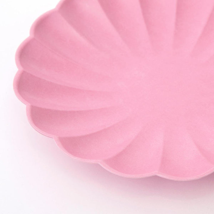 Bubblegum Pink Compostable Small Party Plates x 8 | Meri Meri party plates Bubblegum Pink Compostable Small Party Plates x 8