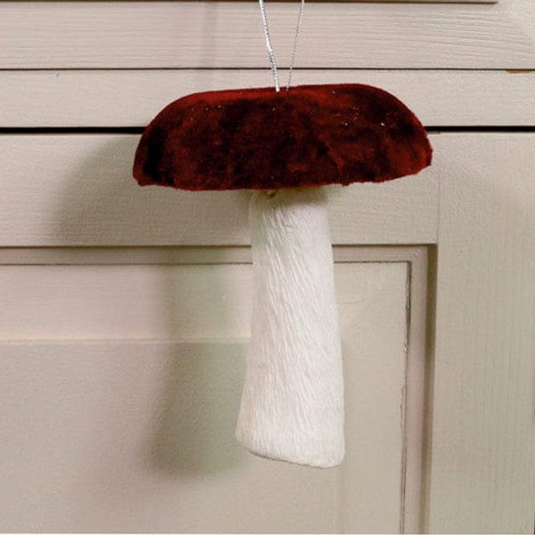 Burgundy Velvet Hanging Mushroom (12cm) ornament Burgundy Velvet Hanging Mushroom (12cm)