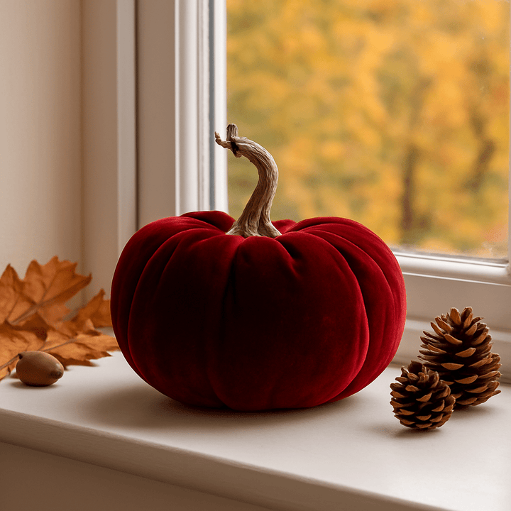Burgundy Velvet Pumpkin (14cm) ornament Burgundy Velvet Pumpkin (14cm)