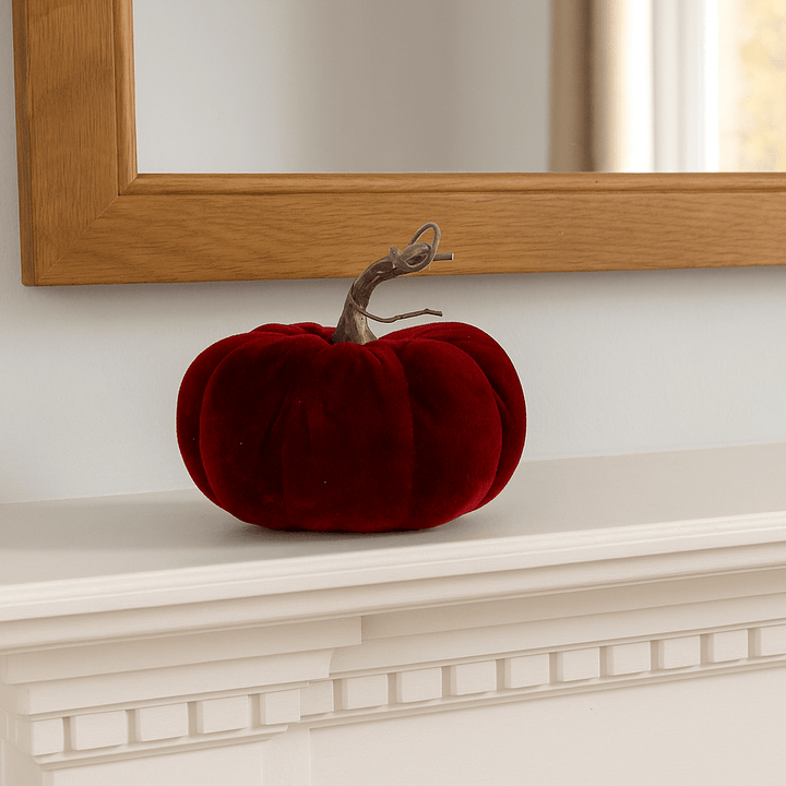 Burgundy Velvet Pumpkin (14cm) ornament Burgundy Velvet Pumpkin (14cm)