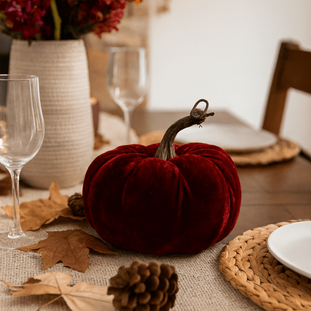 Burgundy Velvet Pumpkin (14cm) ornament Burgundy Velvet Pumpkin (14cm)