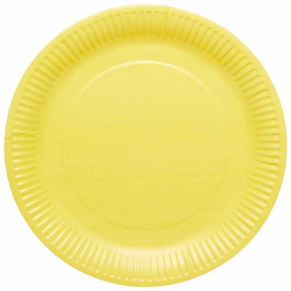 Disposable Plates Buttercup Yellow Large Paper Party Plates x 8