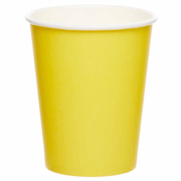 Paper Cup Buttercup Yellow Paper Party Cups x 8