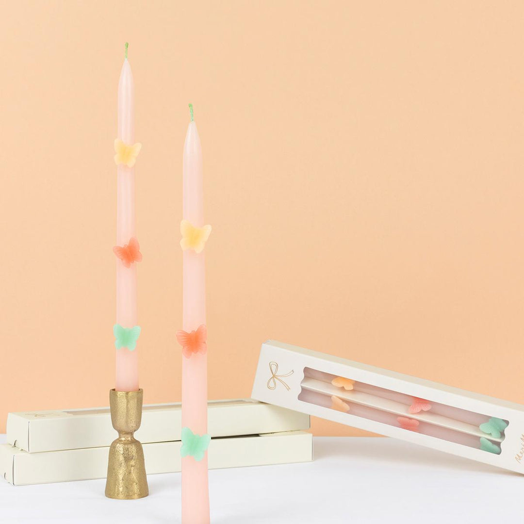 Butterfly Taper Table Candles x 2 | Meri Meri Party Table Candle Butterfly Taper Table Candles x 2