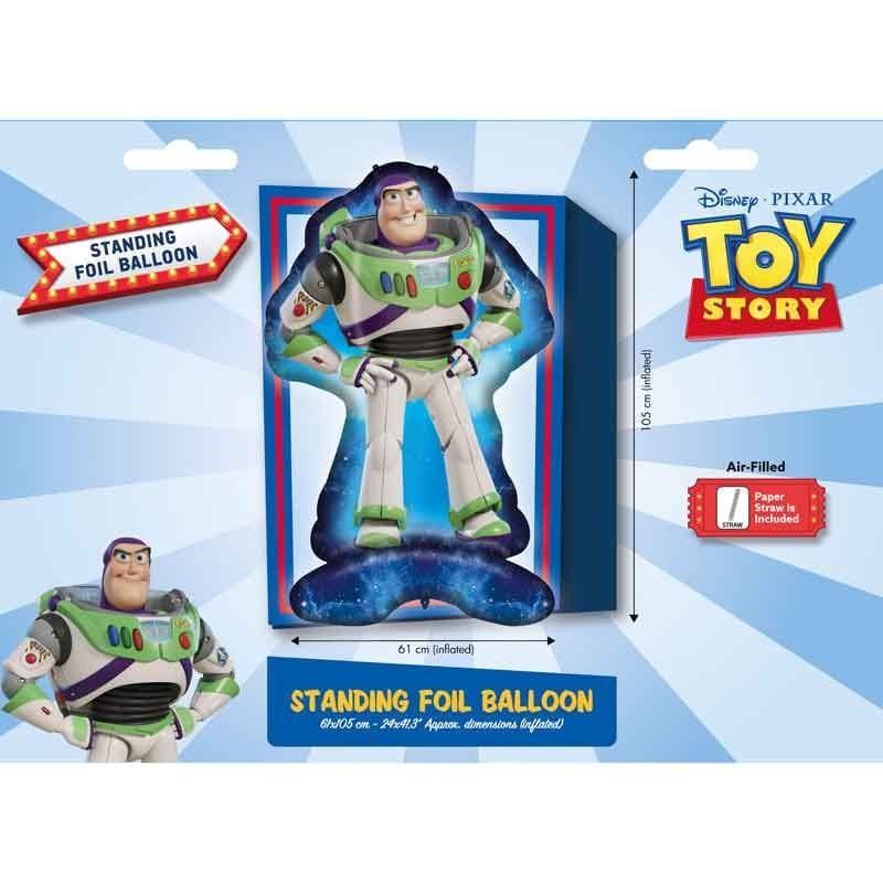 Buzz Lightyear Standing Foil Balloon | Toy Story Decorations Balloons Toy Story Party Buzz Lightyear Standing Foil Balloon